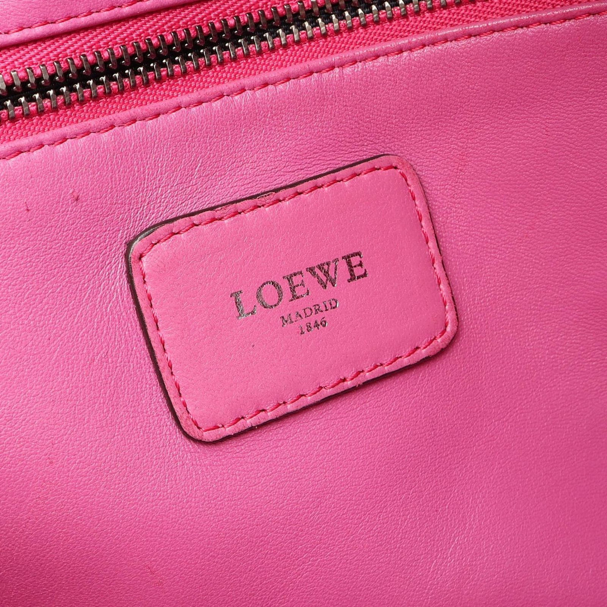 Loewe Handbag Amazona 36 Pink Red Brown Leather — view 4