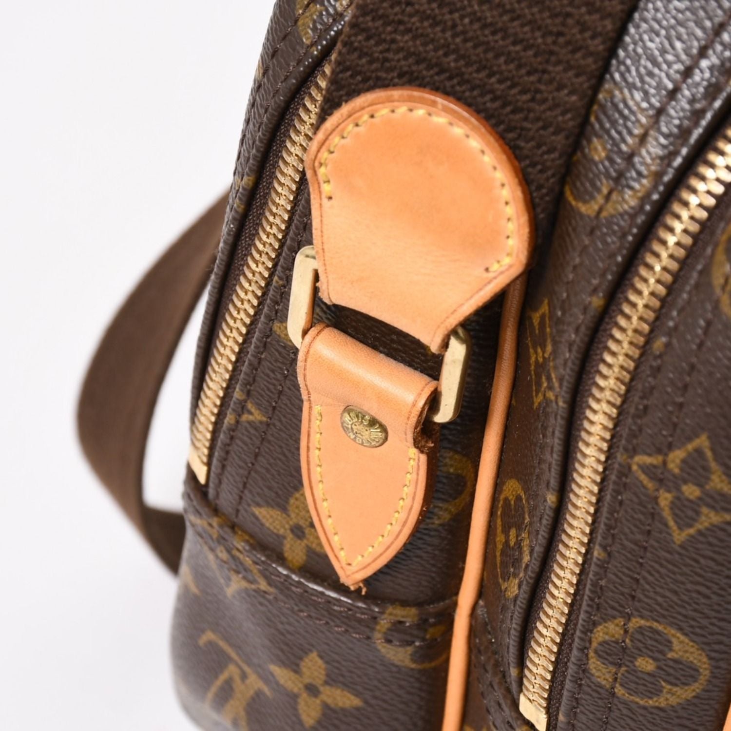 Louis Vuitton Reporter GM Shoulder Bag Monogram Canvas Brown Gold — view 6