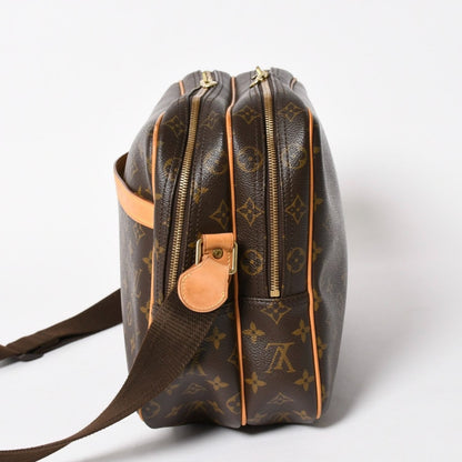 Louis Vuitton Reporter GM Shoulder Bag Monogram Canvas Brown Gold — view 4
