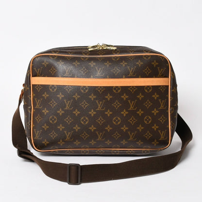 Louis Vuitton Reporter GM Shoulder Bag Monogram Canvas Brown Gold
