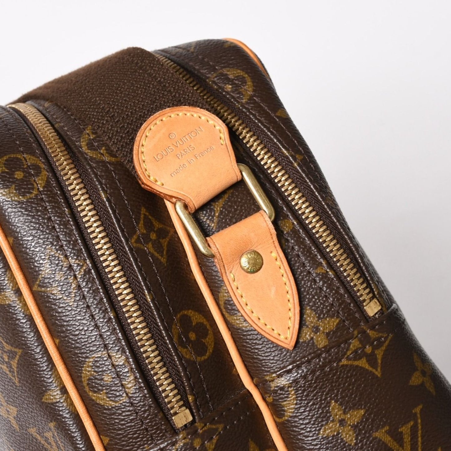 Louis Vuitton Reporter GM Shoulder Bag Monogram Canvas Brown Gold — view 7