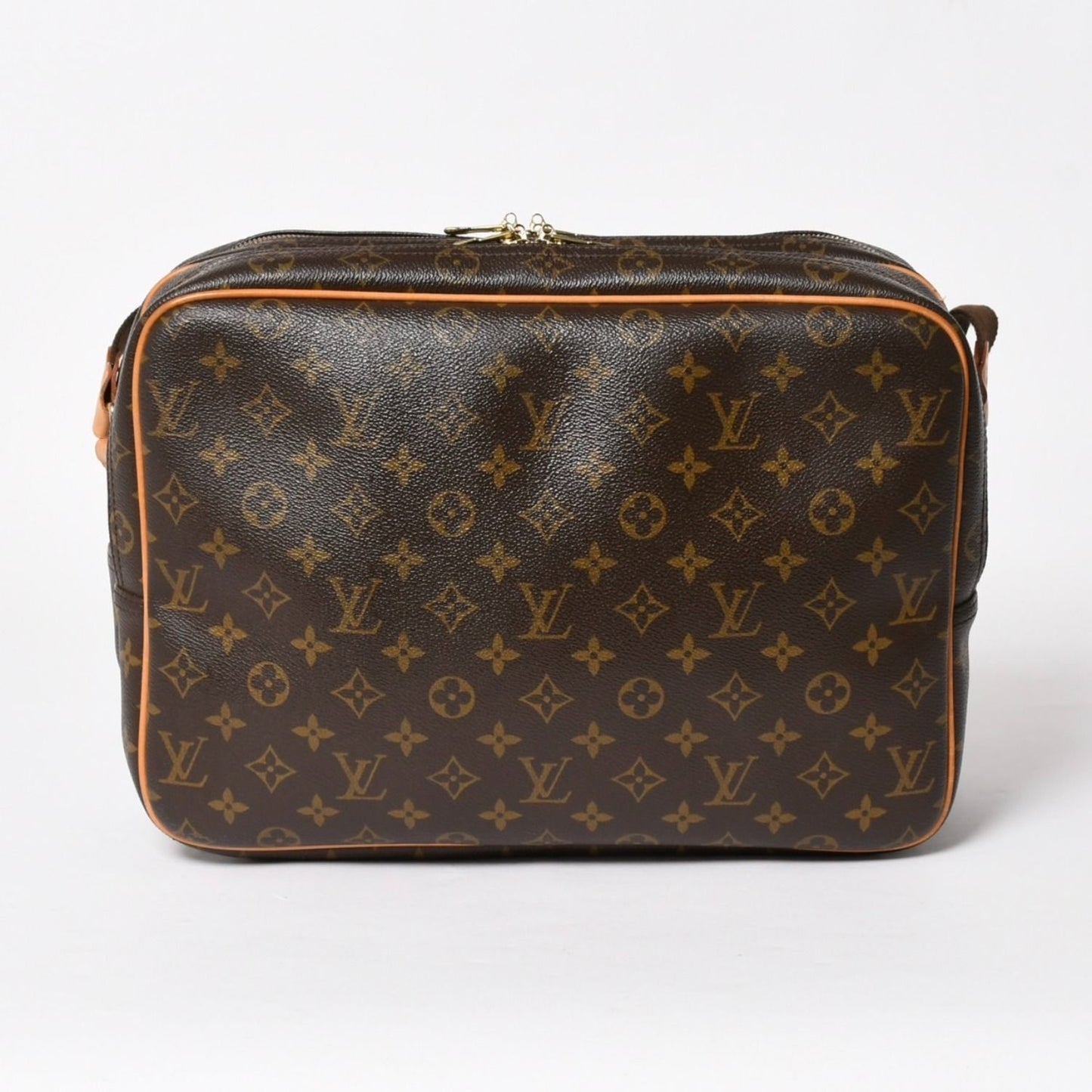 Louis Vuitton Reporter GM Shoulder Bag Monogram Canvas Brown Gold — view 2