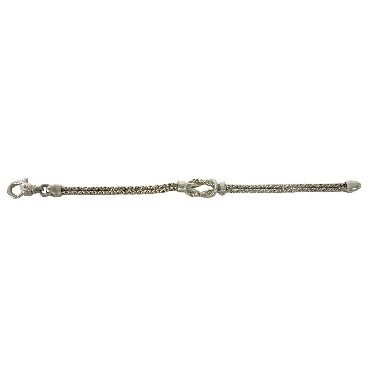 Tiffany & Co Bag Vintage Double Rope Center Knot Bracelet 925 Sterling Silver — view 6