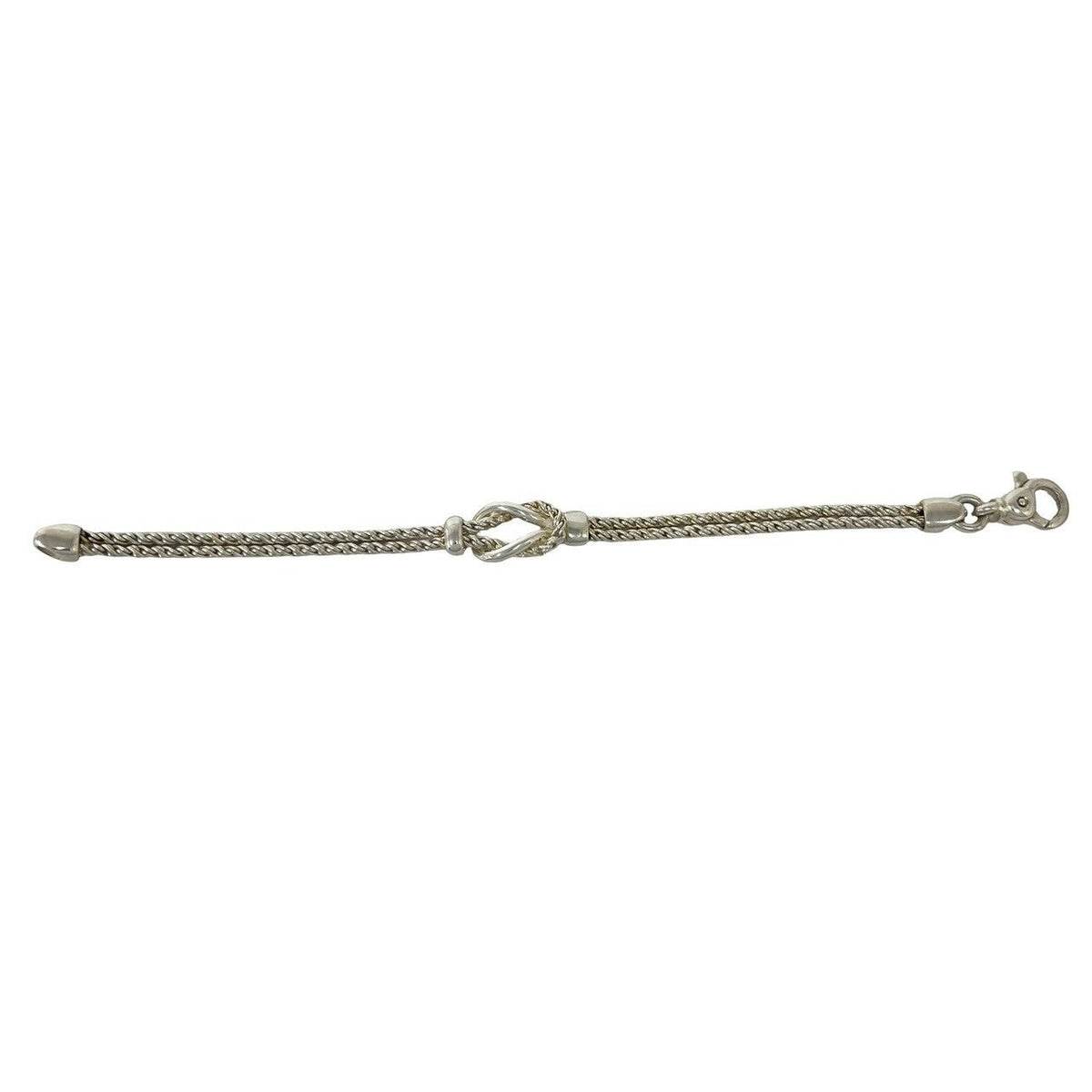 Tiffany & Co Bag Vintage Double Rope Center Knot Bracelet 925 Sterling Silver — view 5