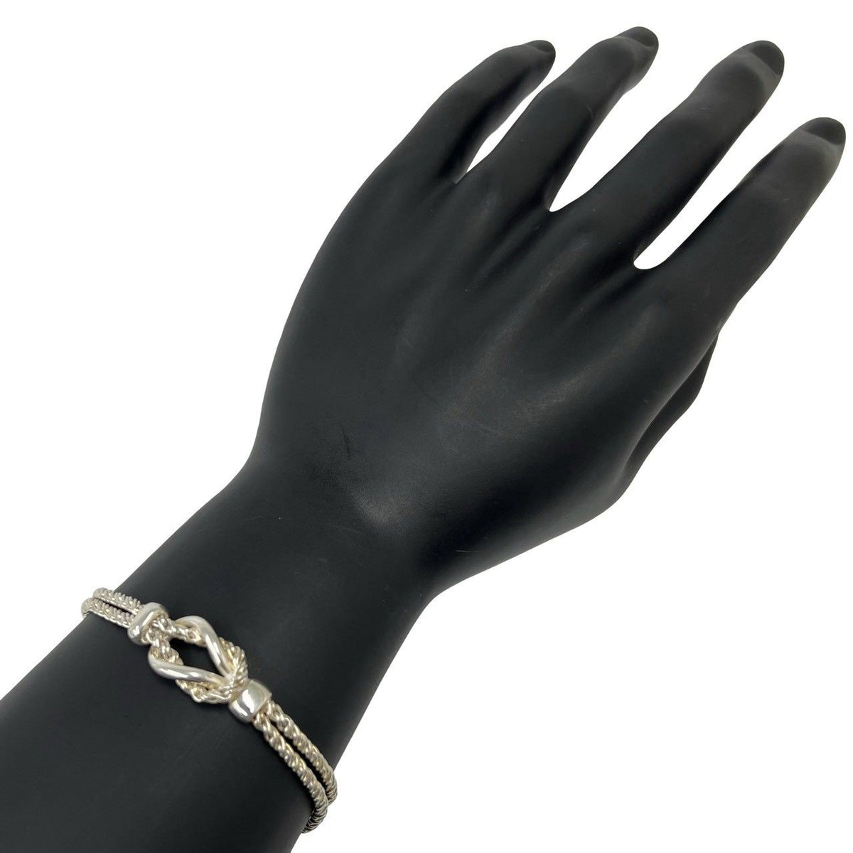Tiffany & Co Bag Vintage Double Rope Center Knot Bracelet 925 Sterling Silver — view 2