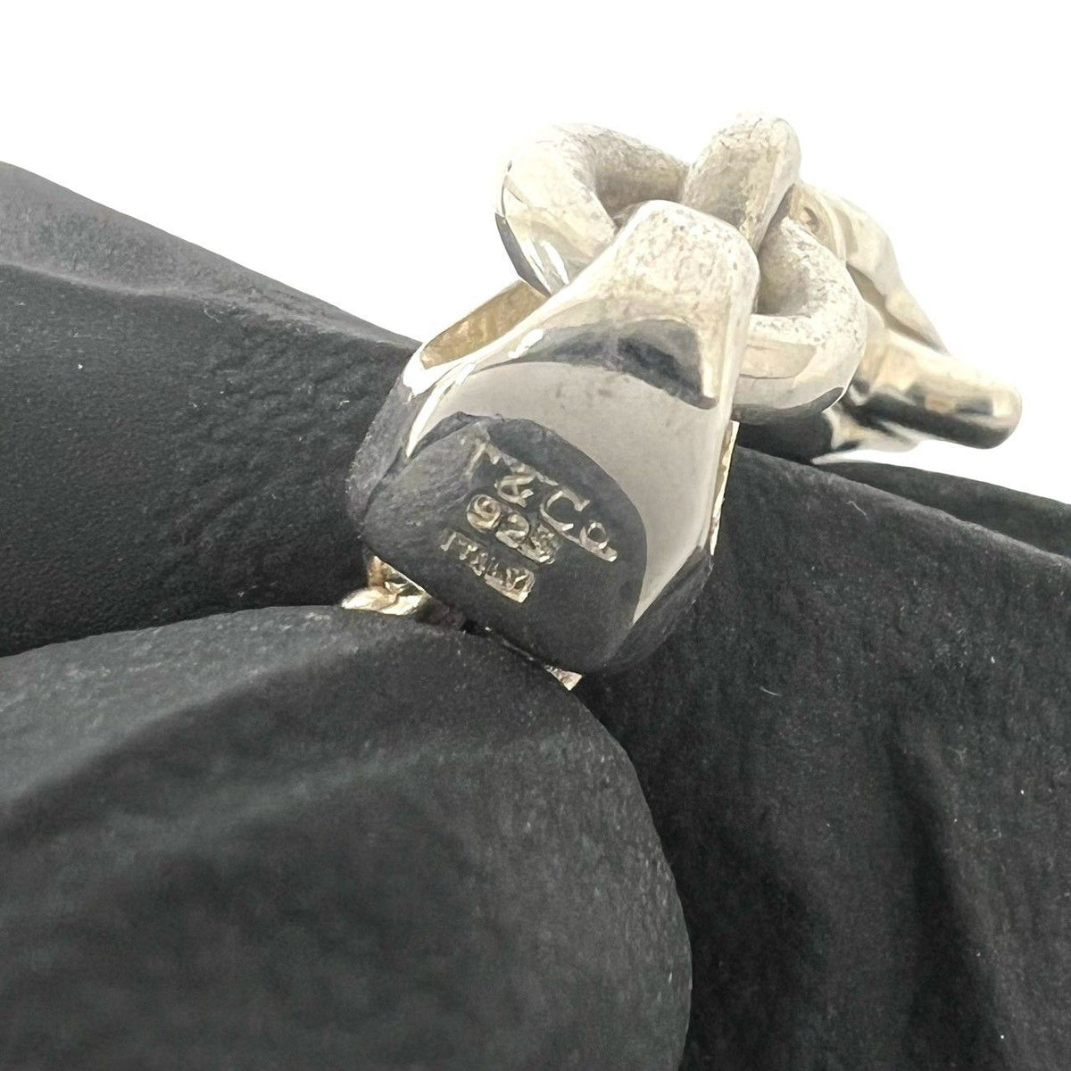 Tiffany & Co Bag Vintage Double Rope Center Knot Bracelet 925 Sterling Silver — view 3