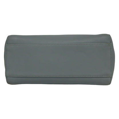 Fendi Handbag Peekaboo Iconic Small Selleria Light Blue Leather — view 5