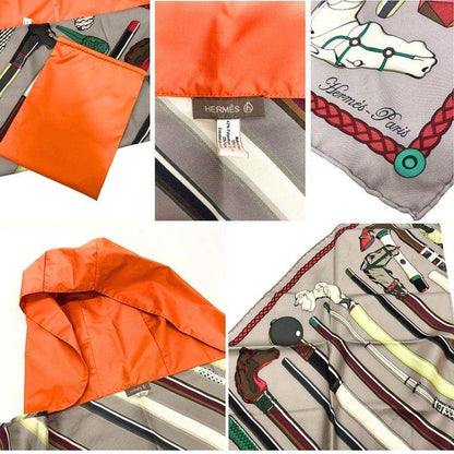 Hermes Items Petit Triangle Scarf Carre Hooded Pointe les Cannes Cane Balaclava — view 3