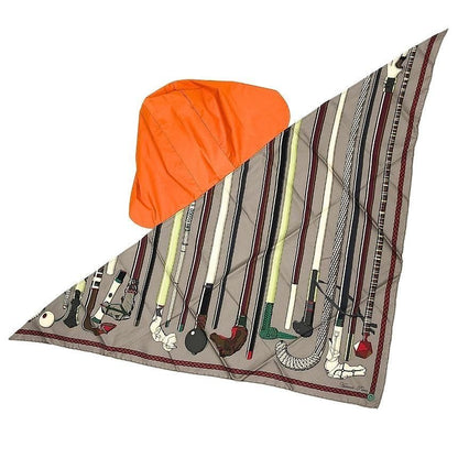 Hermes Items Petit Triangle Scarf Carre Hooded Pointe les Cannes Cane Balaclava