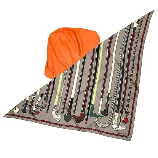 Hermes Items Petit Triangle Scarf Carre Hooded Pointe les Cannes Cane Balaclava