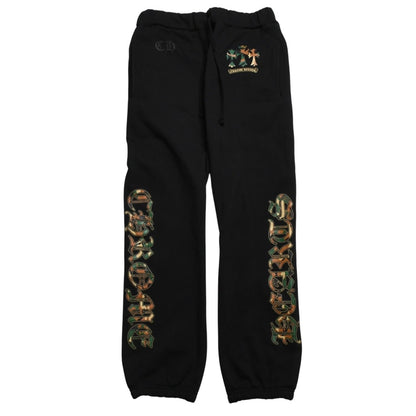 Chrome Hearts Camo Triple Cross Sweatpants Cemetery Vintage English Logo Pants