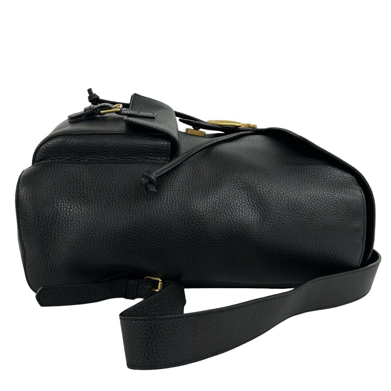 Gucci GG Logo Leather Backpack Black — view 6