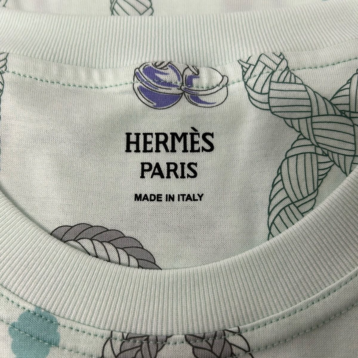 Hermes Short Sleeve T-Shirt Light Blue — view 3