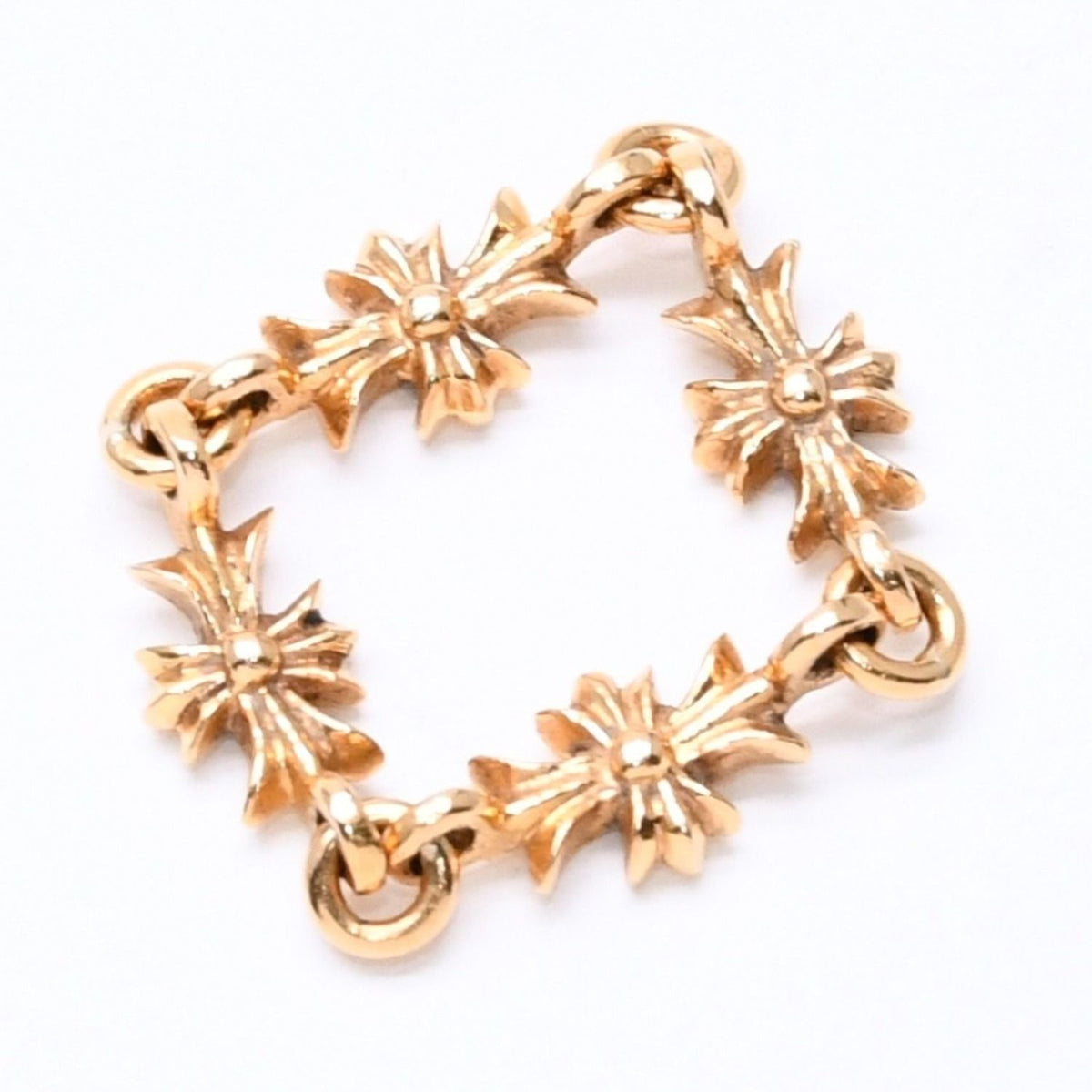 Chrome Hearts 22k Tiny CH Plus Ring Diamond Mini Cloth Gold — view 5