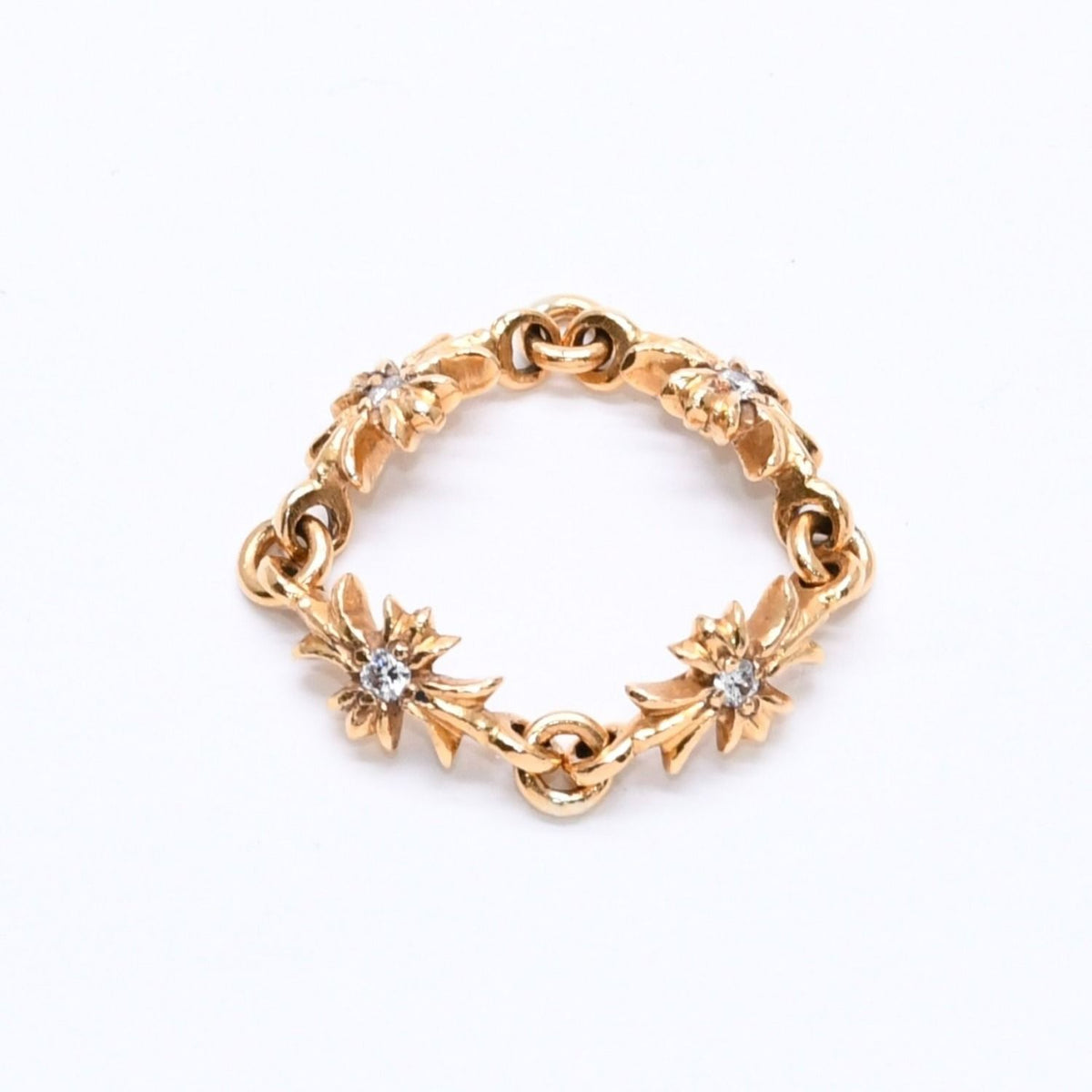Chrome Hearts 22k Tiny CH Plus Ring Diamond Mini Cloth Gold — view 2