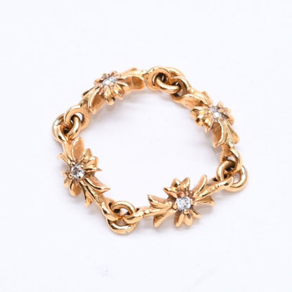Chrome Hearts 22k Tiny CH Plus Ring Diamond Mini Cloth Gold