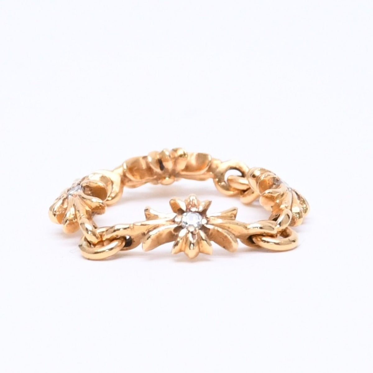 Chrome Hearts 22k Tiny CH Plus Ring Diamond Mini Cloth Gold — view 6
