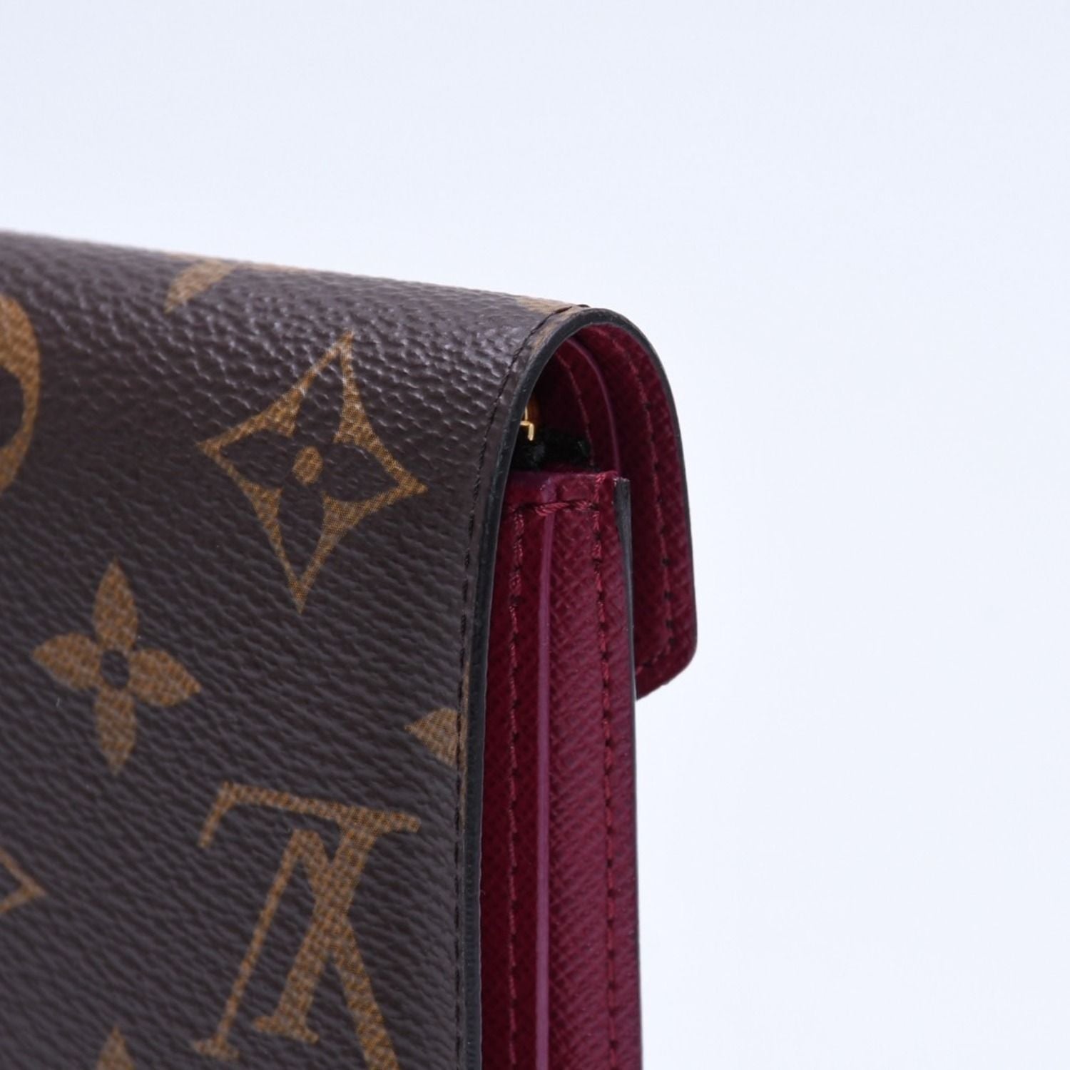 Louis Vuitton Portefeuille Victorine Trifold Wallet Monogram Brown Fuchsia — view 8