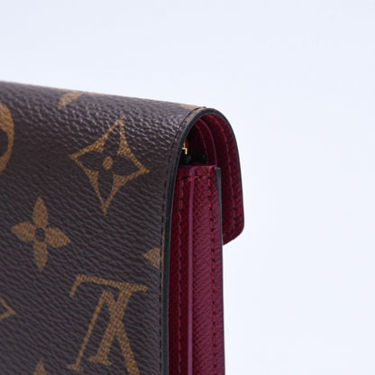 Louis Vuitton Portefeuille Victorine Trifold Wallet Monogram Brown Fuchsia — view 8