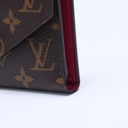 Louis Vuitton Portefeuille Victorine Trifold Wallet Monogram Brown Fuchsia — view 6