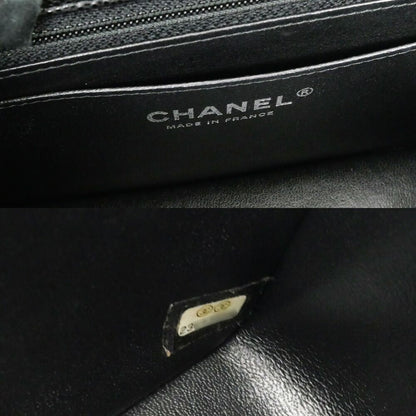 Chanel Chezblanc Stitch Mini 20 Chain Shoulder Bag Black Silver Caviar Leather — view 6