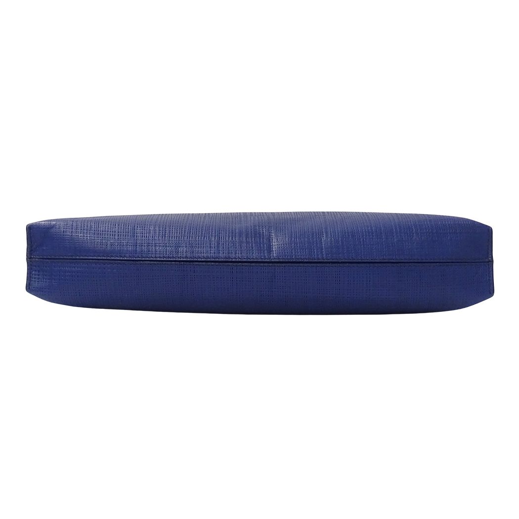 Loewe Clutch Anagram T Pouch Leather Navy Blue — view 3