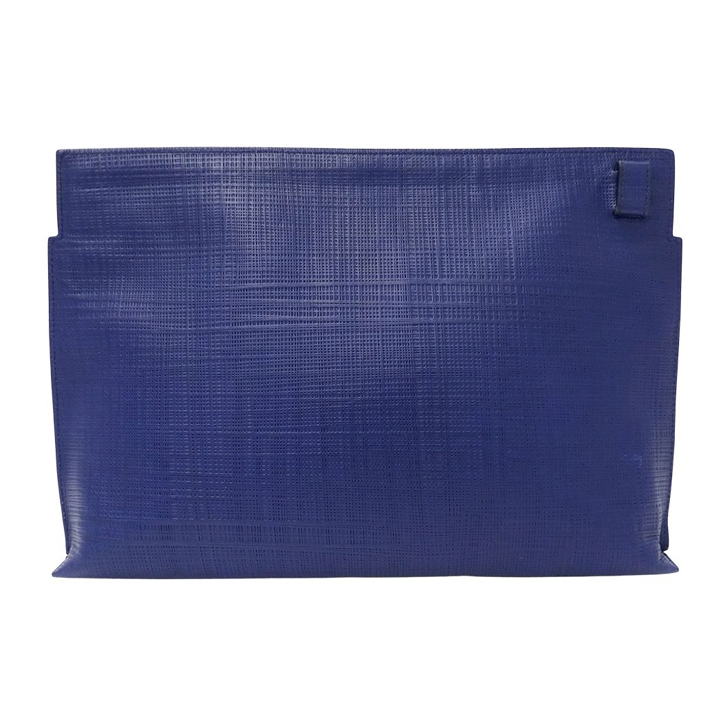Loewe Clutch Anagram T Pouch Leather Navy Blue — view 2