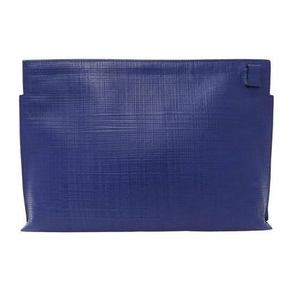 Loewe Clutch Anagram T Pouch Leather Navy Blue — view 2