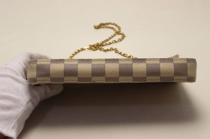 Louis Vuitton Damier Azur Pochette Felicie Chain Wallet Shoulder — view 3