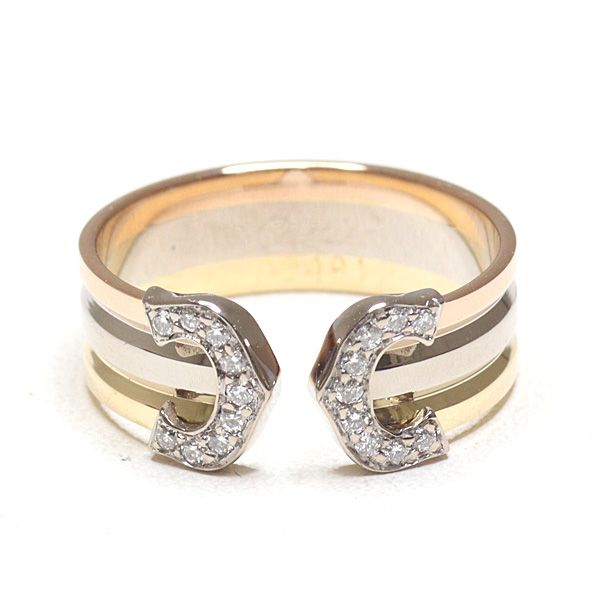 Cartier 2C Ring Diamond Color Gold 50 WG PG — view 2