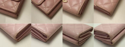 Chanel Caviar Leather Quilted Trifold Wallet — view 6