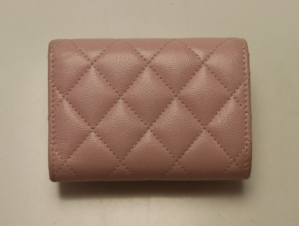 Chanel Caviar Leather Quilted Trifold Wallet — view 2