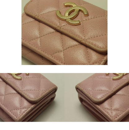 Chanel Caviar Leather Quilted Trifold Wallet — view 9