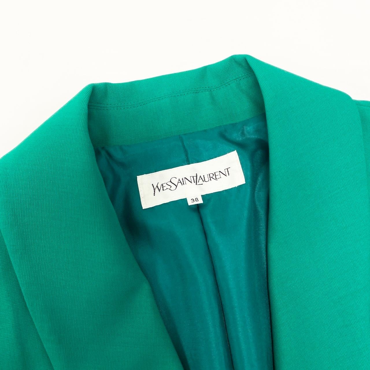 Saint Laurent Tailored Jacket Uncon 38 Green — view 7