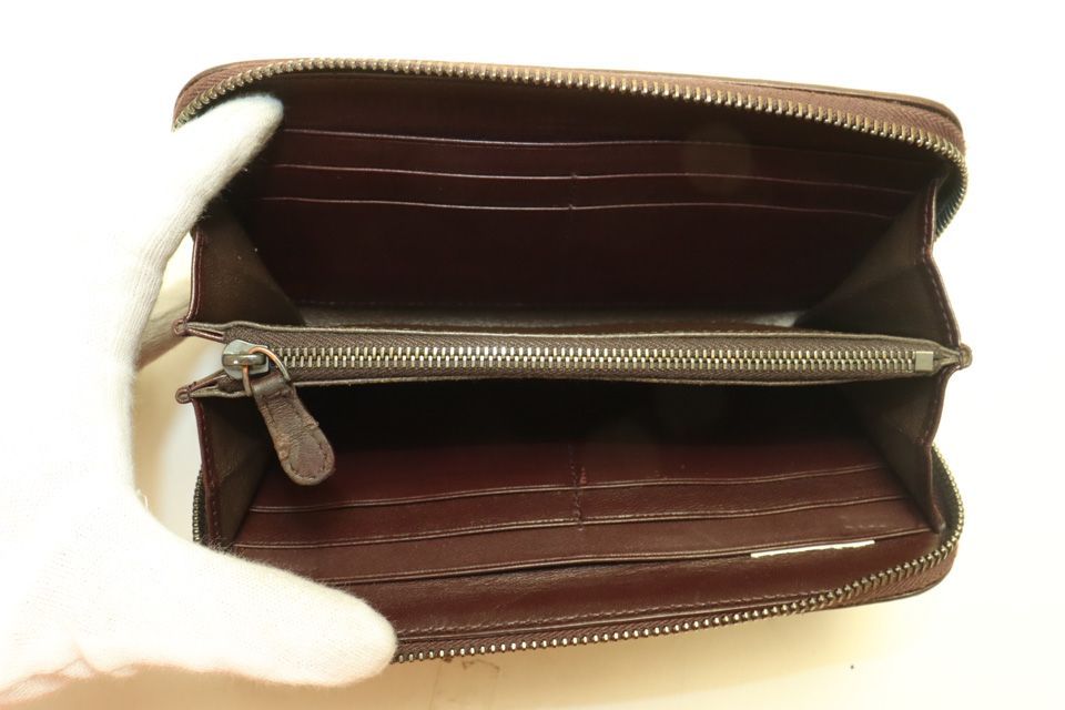 Bottega Veneta Intre Croco Leather Zip Around Wallet — view 5