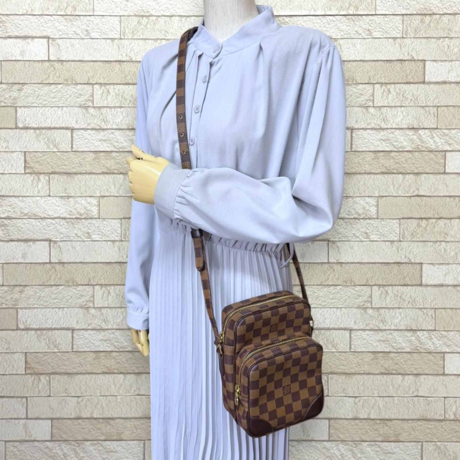 Louis Vuitton Amazon Damier Shoulder Bag Damiercanvas Brown Second — view 2