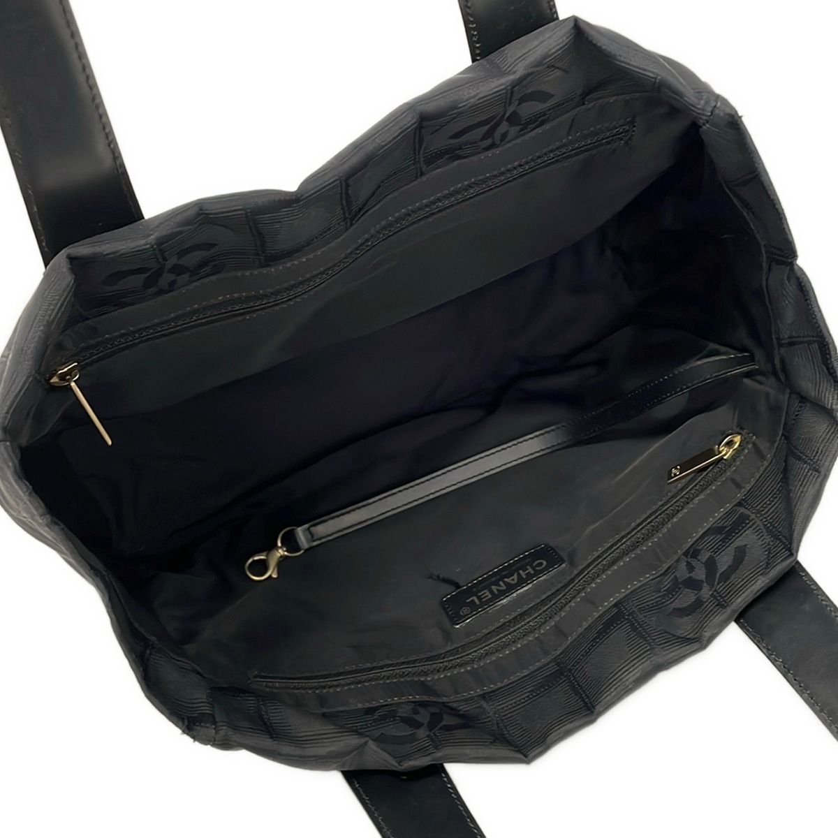 Chanel Tote New Travel Line PM Black Leather — view 7