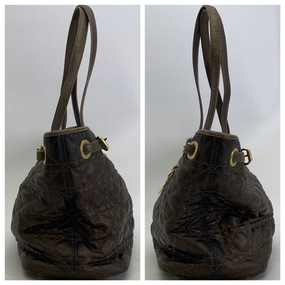 Dior Panarea Tote Cannage Stitch Brown — view 5
