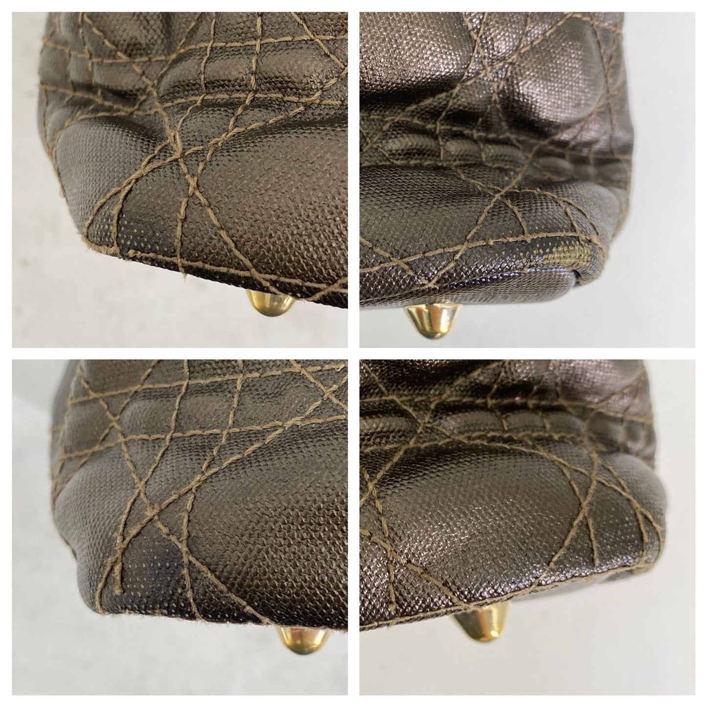 Dior Panarea Tote Cannage Stitch Brown — view 6