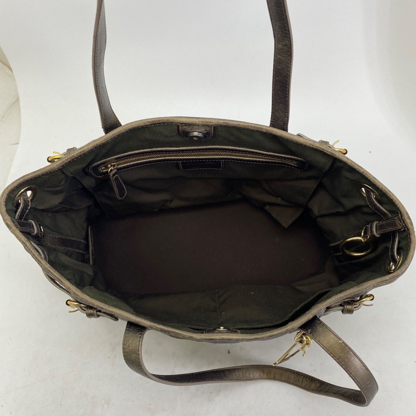 Dior Panarea Tote Cannage Stitch Brown — view 7