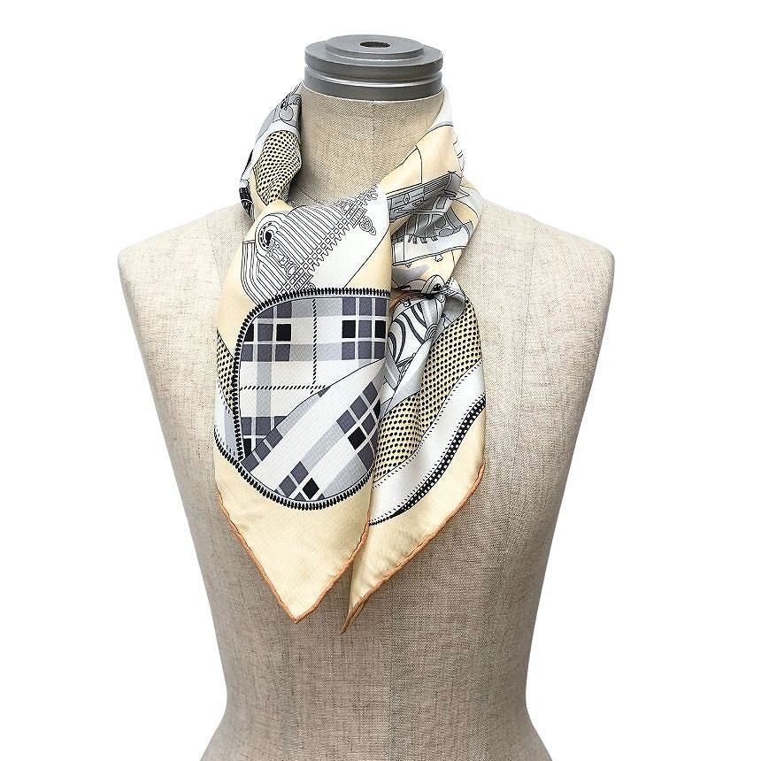 Hermes Scarf Carre 70 Confort en Automobile Automotive Comfort Vintage Silk — view 2