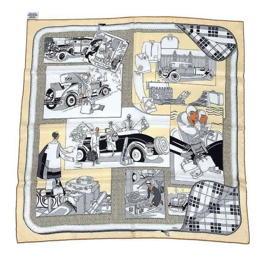 Hermes Scarf Carre 70 Confort en Automobile Automotive Comfort Vintage Silk