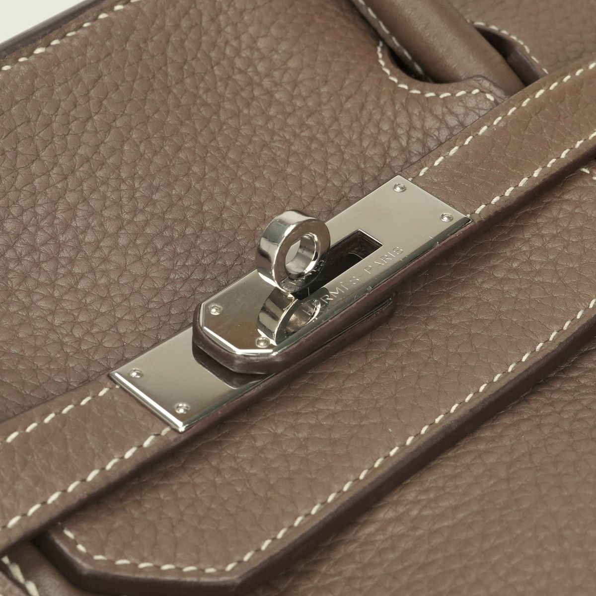 Hermes Birkin 40 Tote Taurillon Clemence Etoupe Gray Silver — view 7