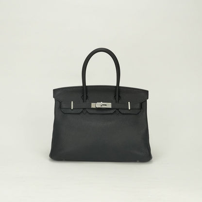 Hermes Birkin 30 Tote Togo Noir Black Silver