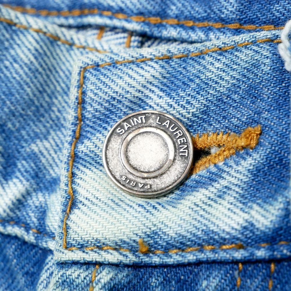 Saint Laurent Denim Pants 26 Straight Jeans — view 5