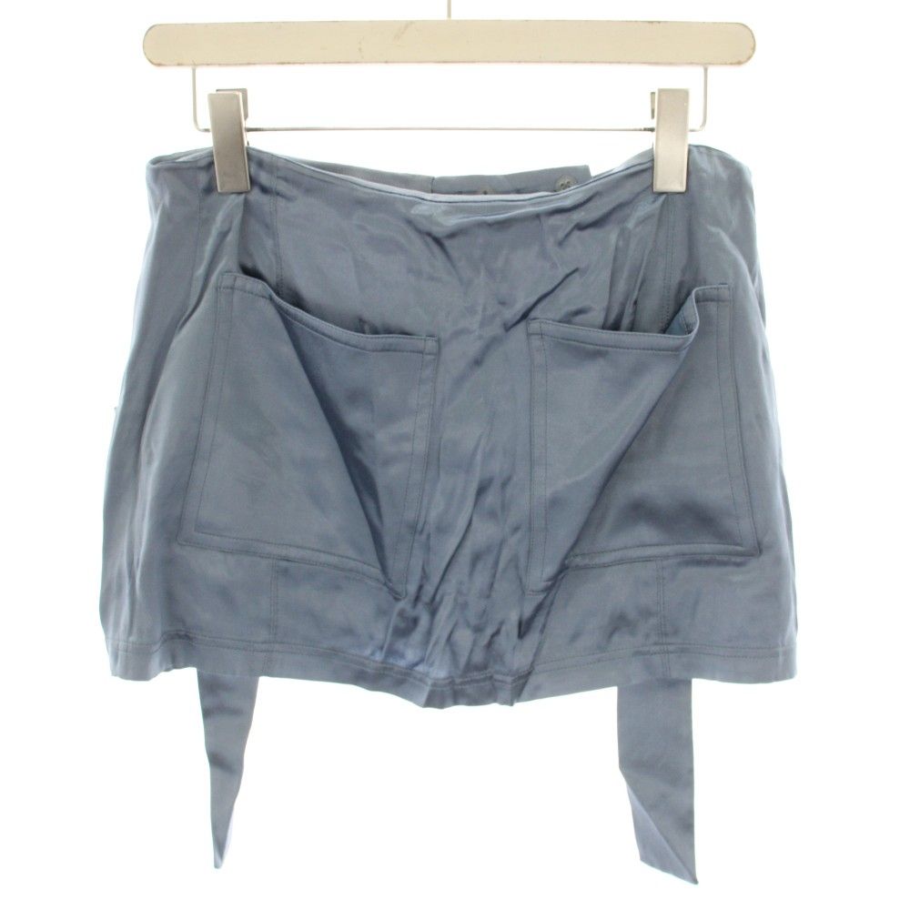 Fendi Cargo Pocket Mini Skirt Trapezoid Zucchini Plate 40 Light Blue — view 2