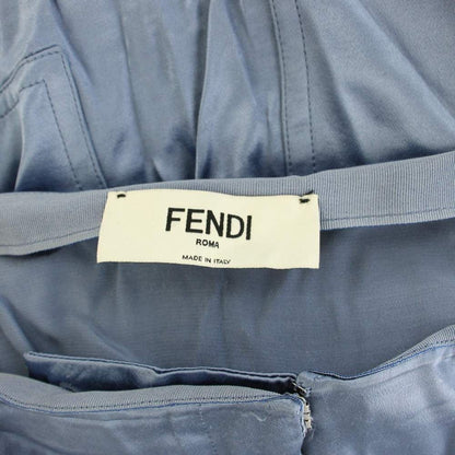 Fendi Cargo Pocket Mini Skirt Trapezoid Zucchini Plate 40 Light Blue — view 4