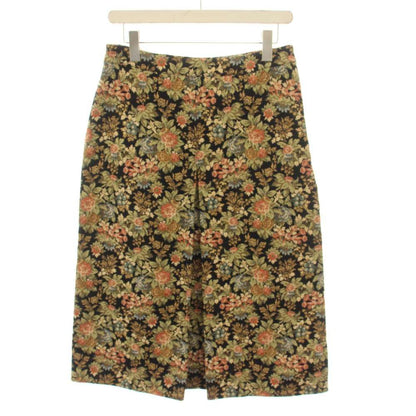 Celine Box Pleated Skirt with Floral Tapestry Embroidery Box Pleat with Long