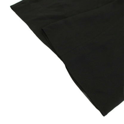 Hermes Rayon Silk 1 Tuck Wide Pants Trousers Easy Blend 34 Black DF YT — view 6