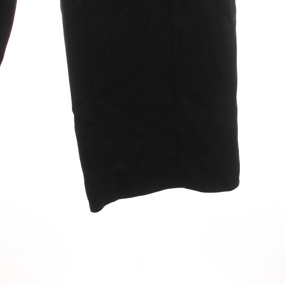 Hermes Rayon Silk 1 Tuck Wide Pants Trousers Easy Blend 34 Black DF YT — view 7